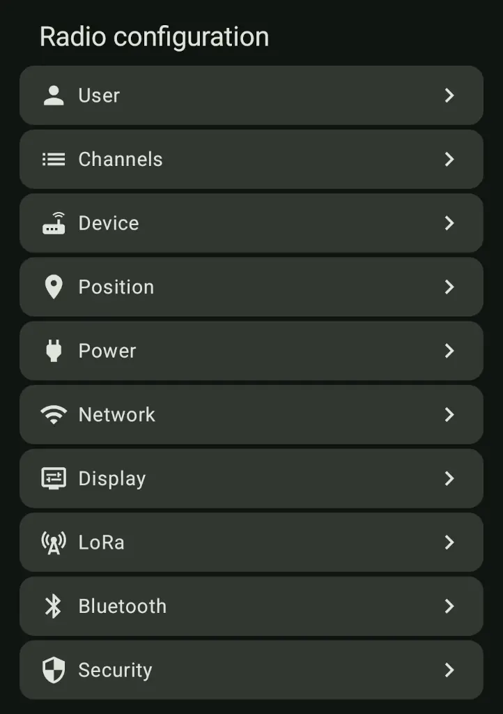 meshtastic configuration overview