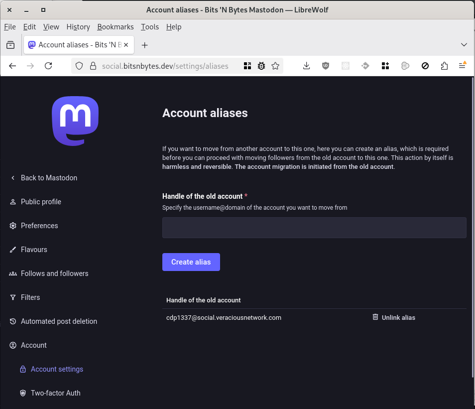 Mastodon Add Redirect