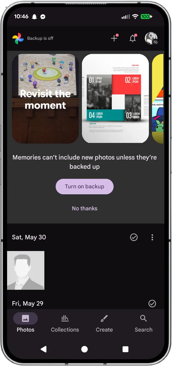 Google Photos Backup Request