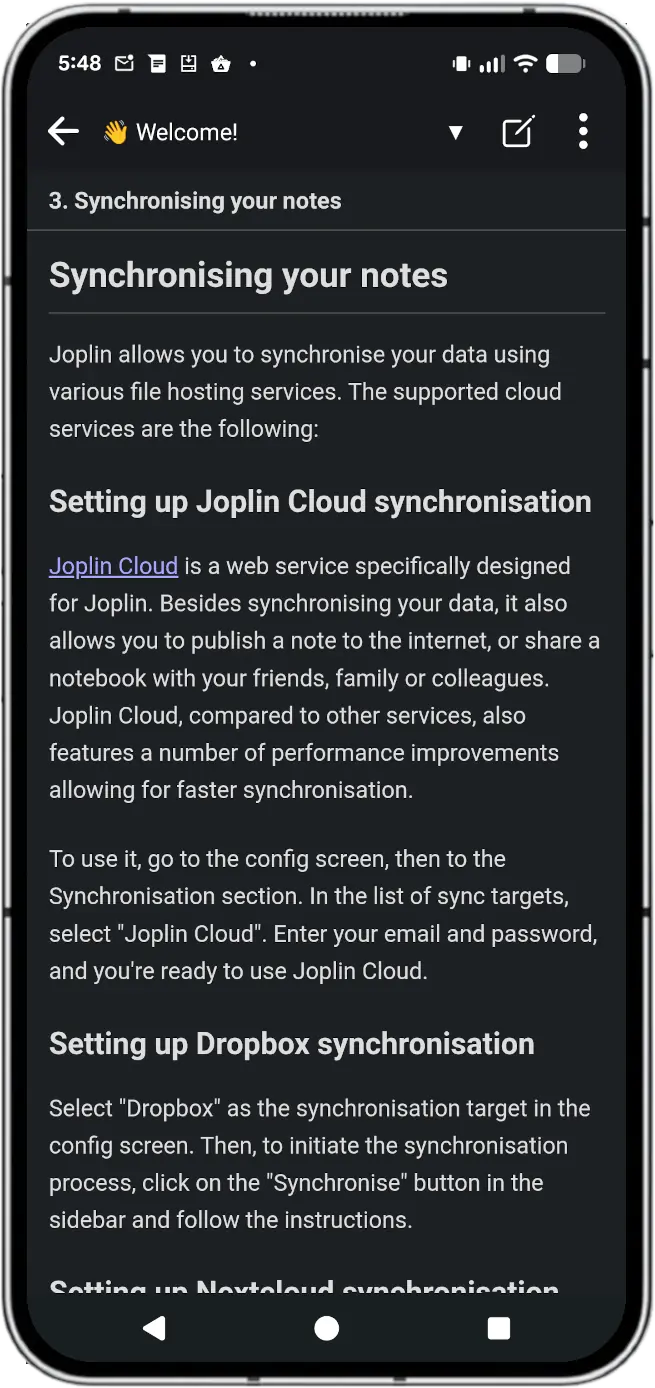 Joplin Screenshot