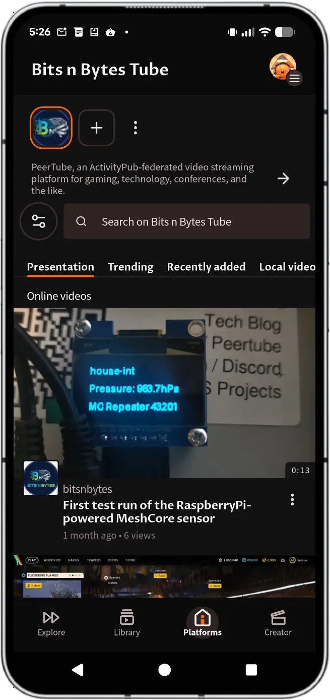 Peertube Screenshot
