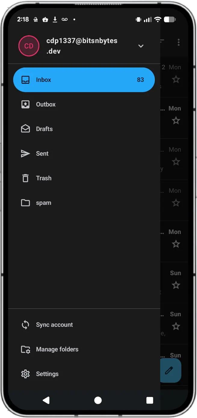 Thunderbird Screenshot